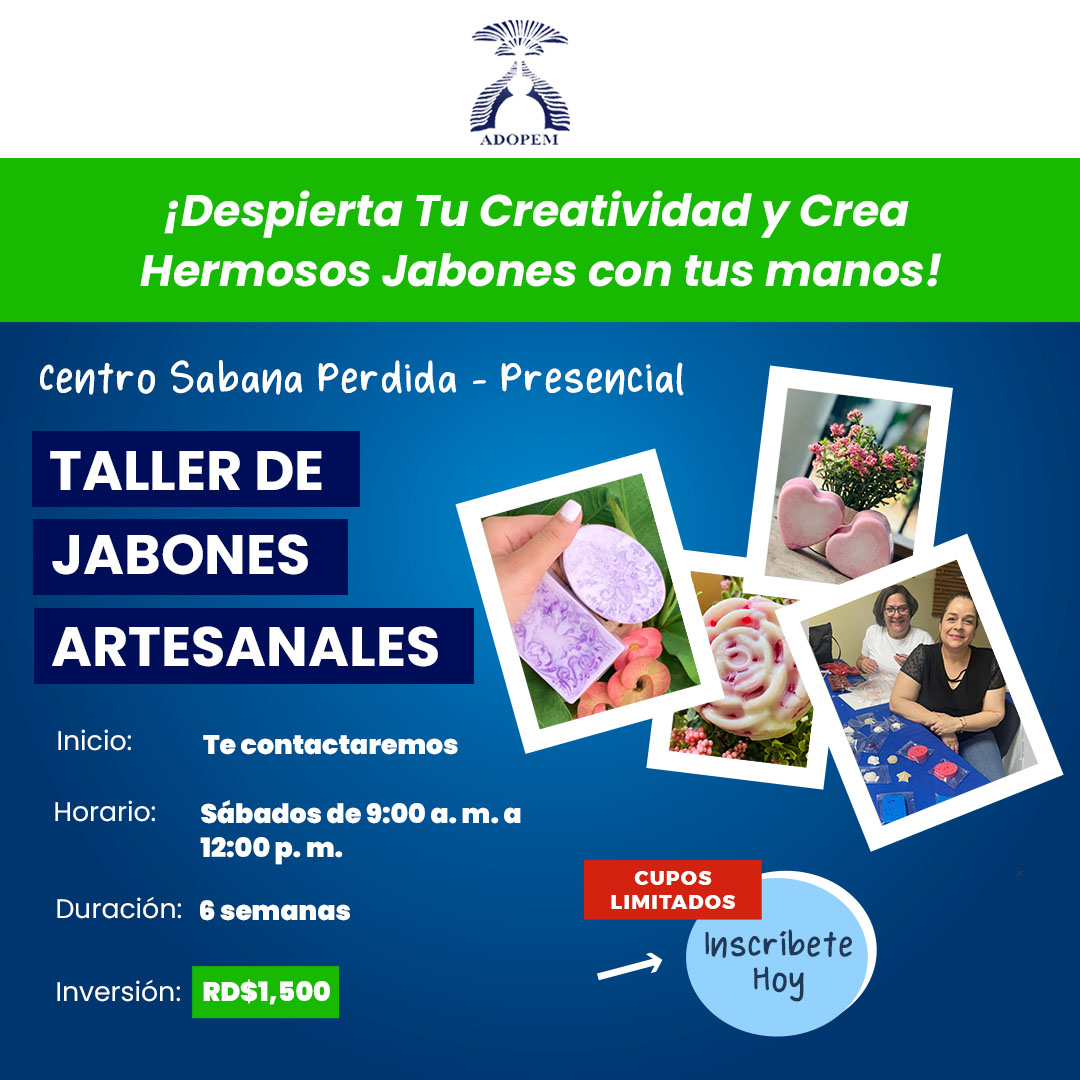 SABANA PERDIDA – REGÍSTRATE – TALLER PRESENCIAL: JABONES ARTESANALES